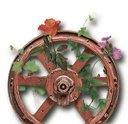sm-header_wheel metal pulley and flowers