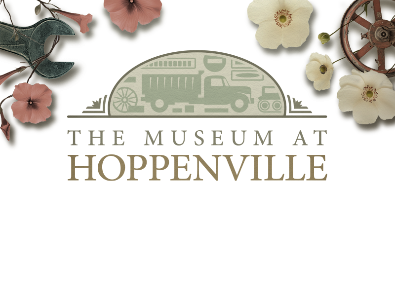 Museum at Hoppenville logo and corner decoration