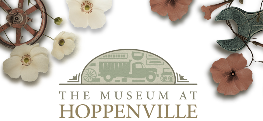 Museum at Hoppenville logo and corner decoration